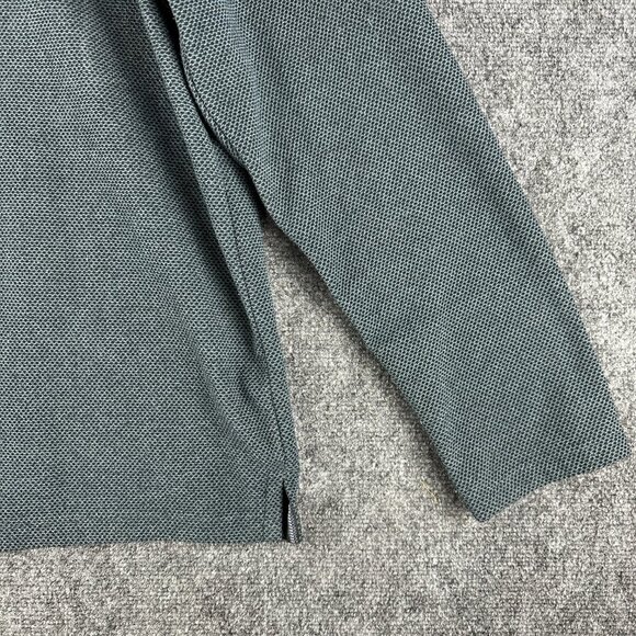 Redmond Sweater Mens Medium 1/4 Zip Blue Textured Knit Pullover Long Sleeve - Picture 2 of 8